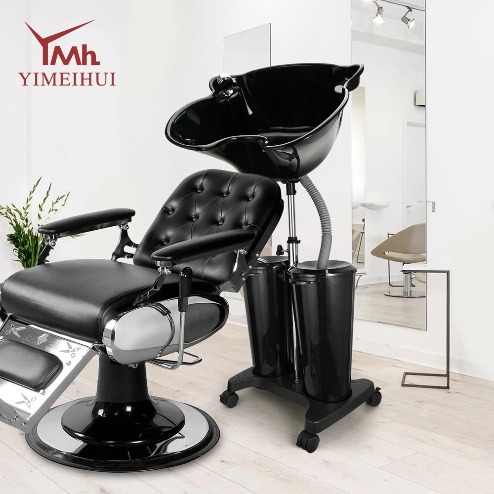 Salão portátil shampoo profundo bacia pia do banheiro grampo de cabelo salão bacia lavagem mangueira lavadora ajustável