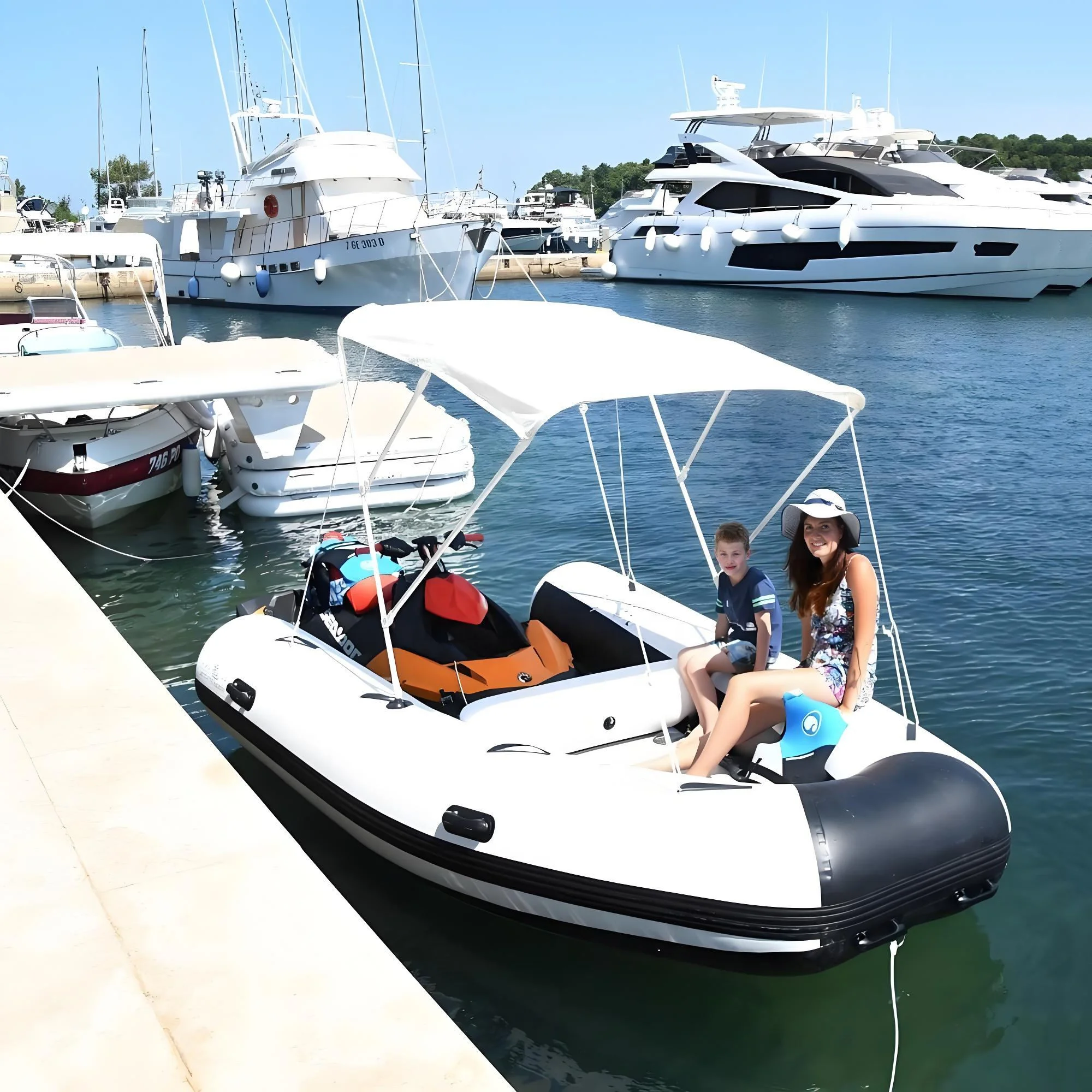 Durable PVC Inflatable Jet Ski  Water Sports Tender Jetski Powered Tender Inflatable Jetski Rib Boat