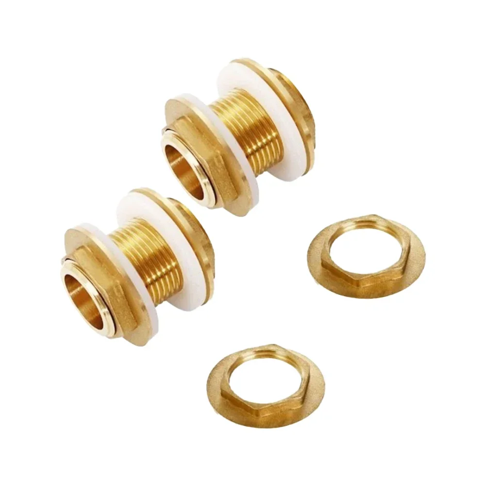 Brass Connection Bulkhead Fitting Water Pumps Water Tanks Easy Installation Enhanced Sealing Hassle-free Installation