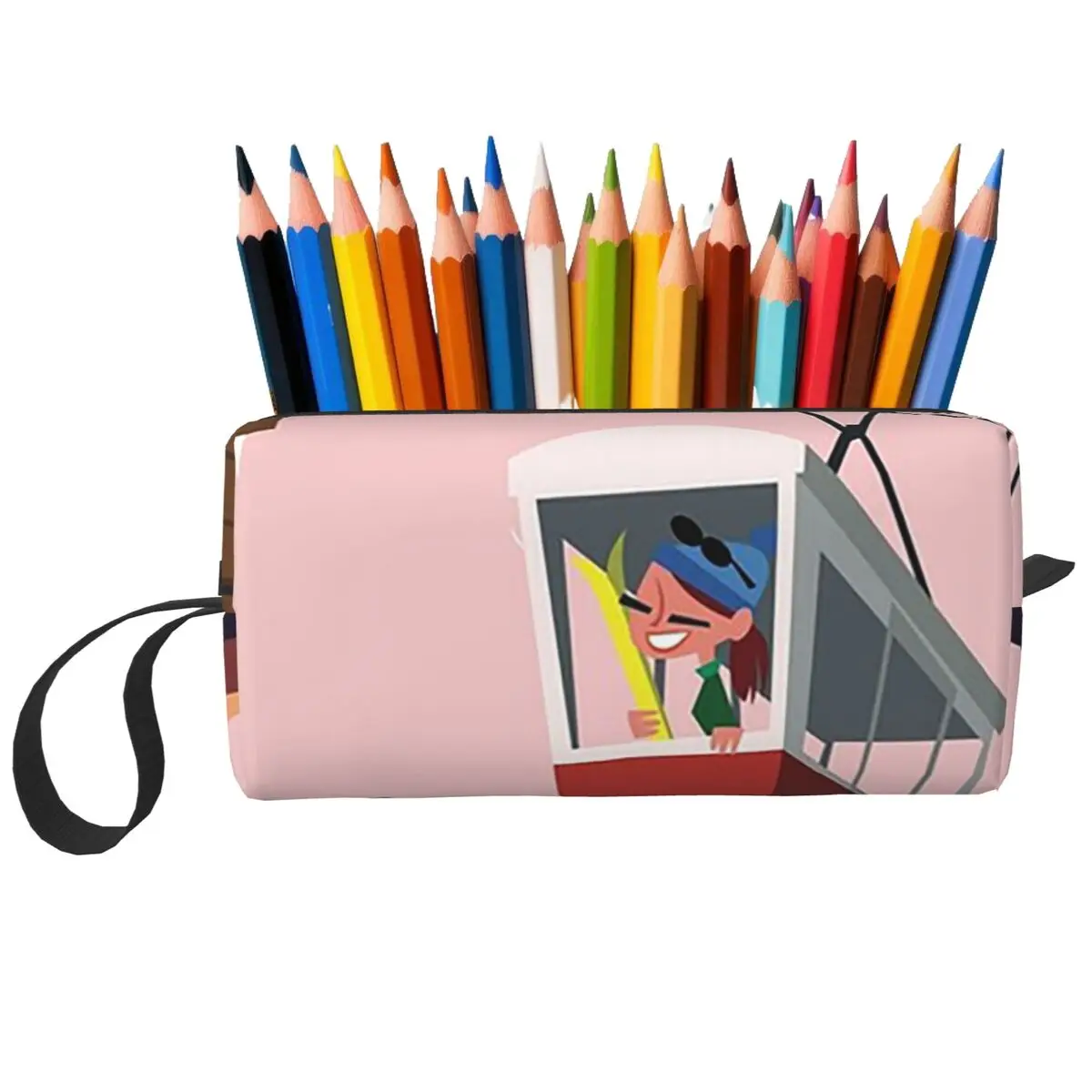 Chamonix Mont Blanc Poster Makeup Bag Cosmetic Organizer  Toiletry Cosmetic Bag for Women Beauty Travel Pencil Case