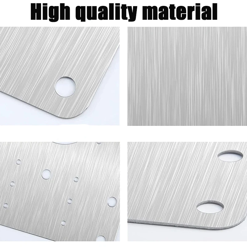 Stainless Steel Cabinet Hinge Repair Plate Hinge Repair Bracket Kit Fixing Screws, Suitable for Wooden Cabinet Doors Furniture