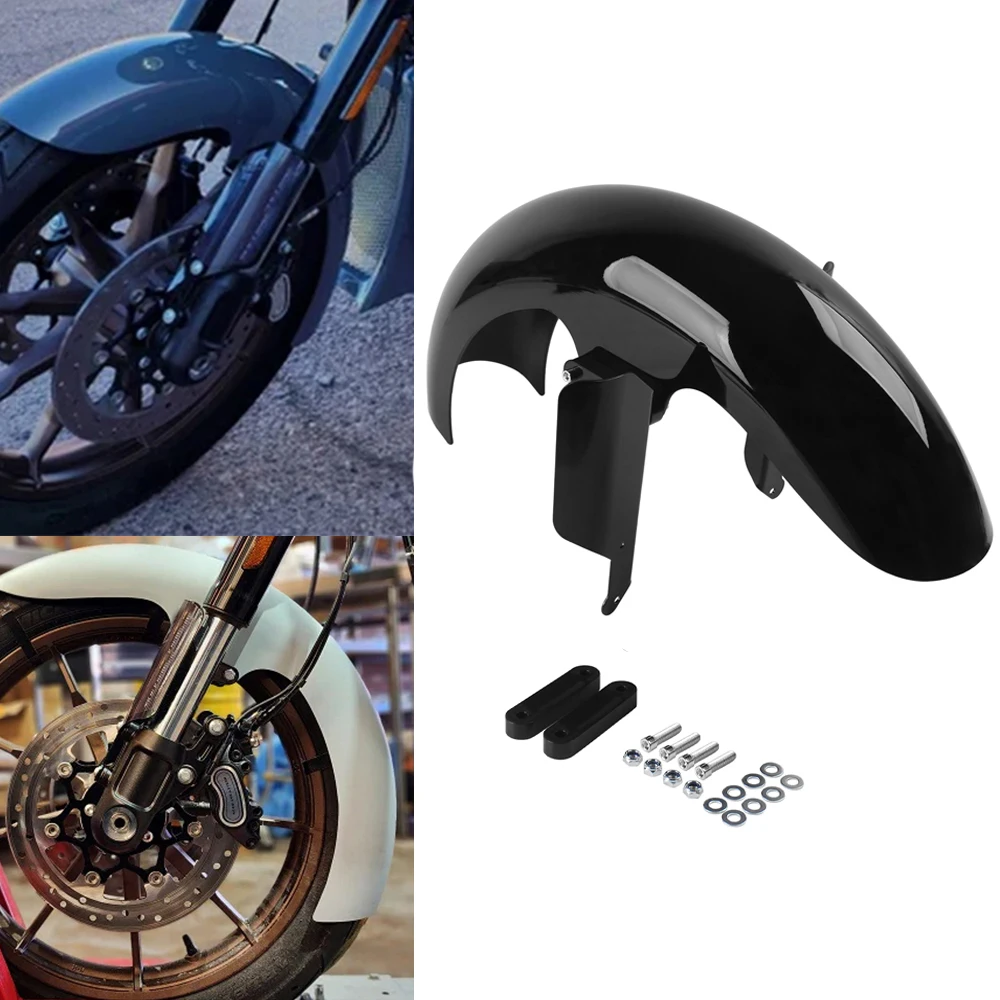 Motorrad ABS Kunststoff 19" Rad Kotflügel vorne Vivid Black für Harley FXLR FXLRS Low Rider S & ST 2018-2023