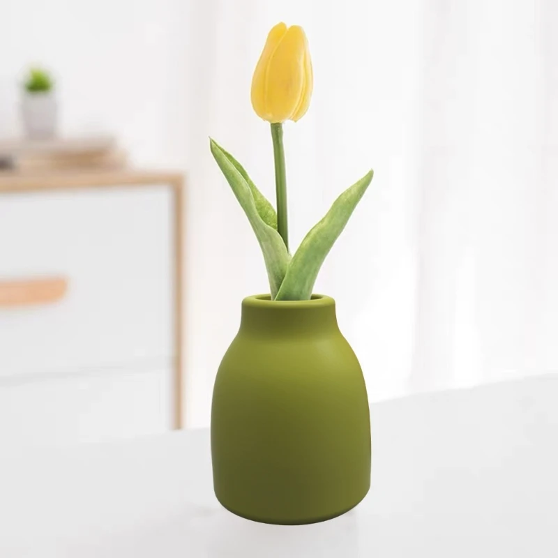 Imagem -05 - Molde Resina para Vaso Flores Moderno Estilo Simples Suporte Pincel Maquiagem Molde para Casa R3mc