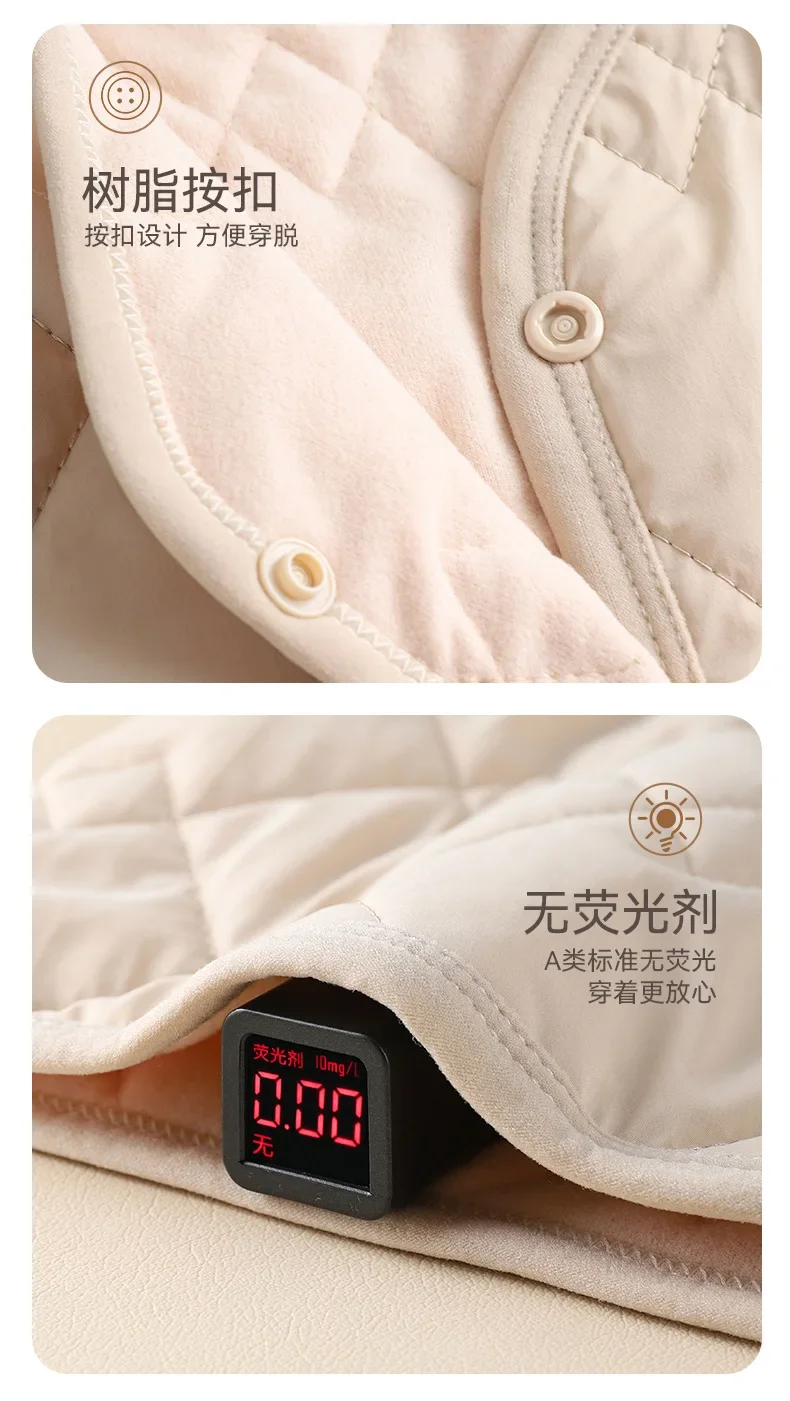 Ärmellose Jacke Einfarbige Knopf-Strickjacke Kinderjacke Warme Weste Herbst Winter Alltag Jungen Mädchen Kinder Verdickte Kinderjacke – Detail 7