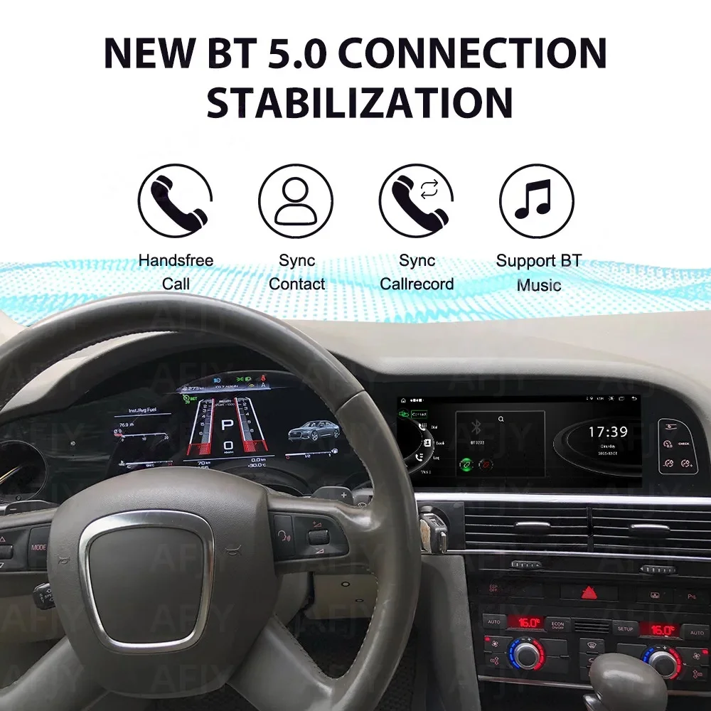 لأودي A6 A6L C6 4F 2005-2012 أندرويد السيارات سيارة LCD لوحة القيادة الرقمية العنقودية الظاهري قمرة القيادة سيارة اللاسلكية Carplay راديو #5