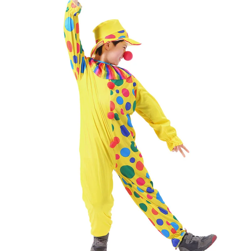 

Halloween Performance Cosplay Role-playing Polka Dot Clown Costumes With Hat