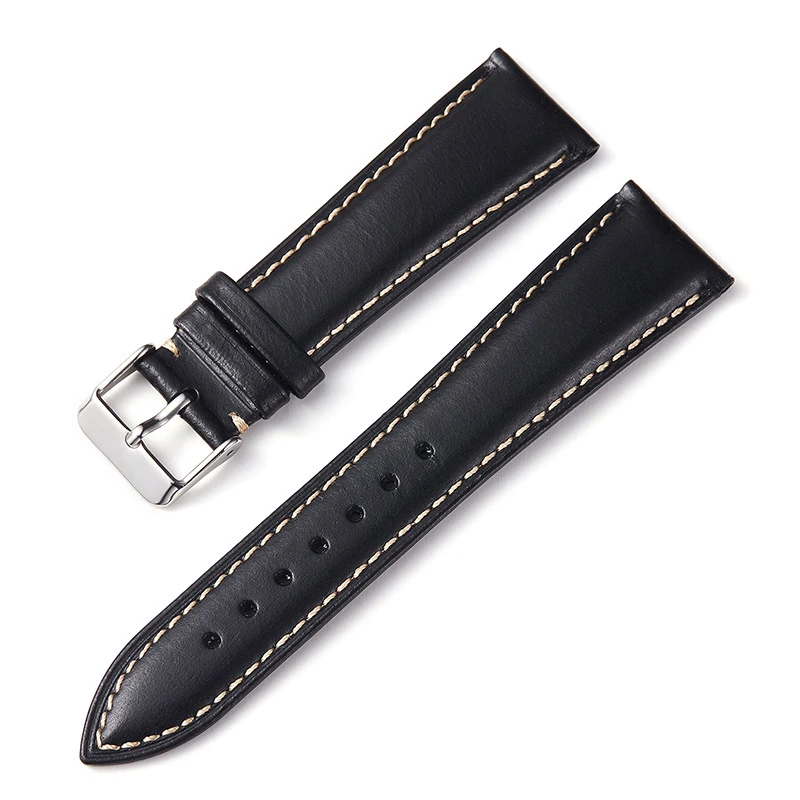 Vintage Watch Strap 18mm19mm20mm 21mm22mm Oil Wax Head Layer High Quality Wrist Strap Watch Accessories Pin Buckle Universal