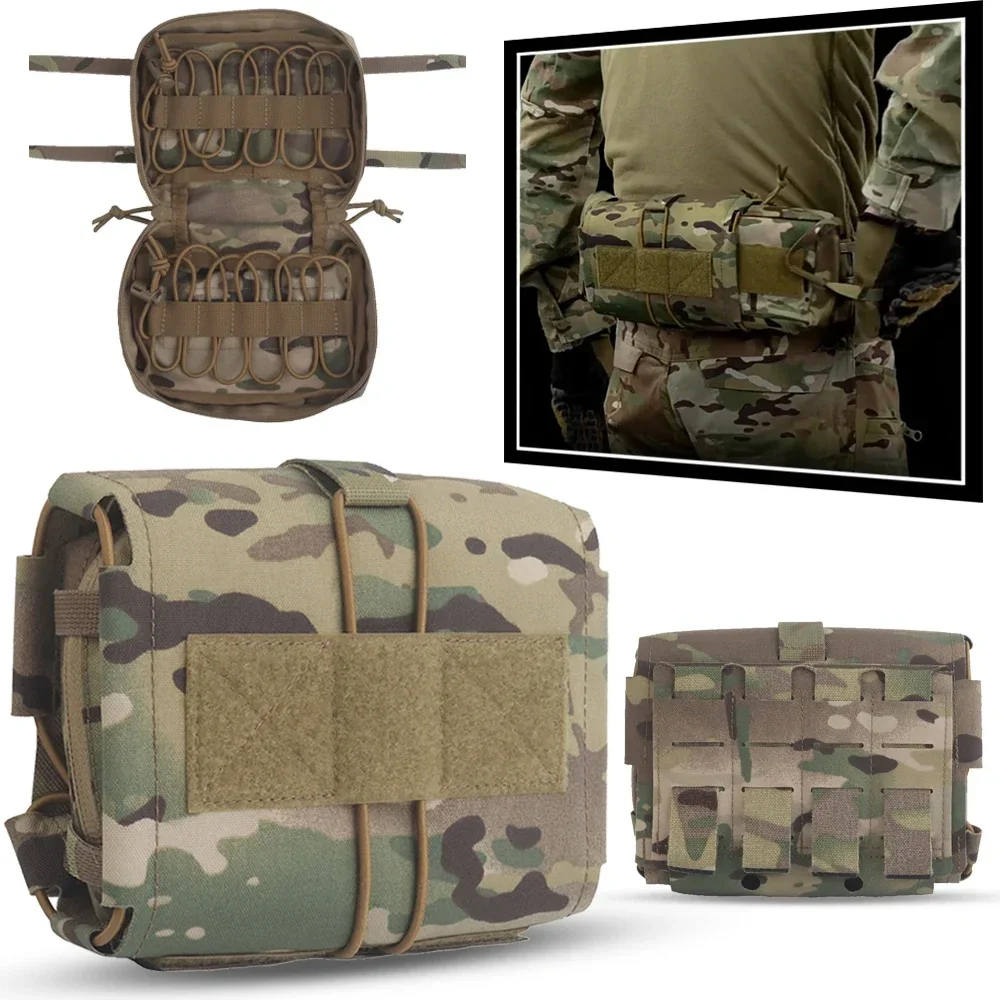 Split Design Horizontal Pull First Aid Pouch MOLLE Medical Bag For Belt CS Vest Hunting Accessories