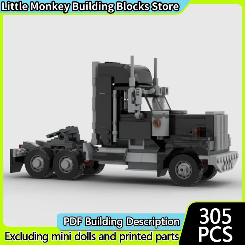 

Конструктор City Car Model MOC: Классический американский полуприцеп, модульная технология, развивающая игрушка для детей, подарок на праздник, набор для сборки