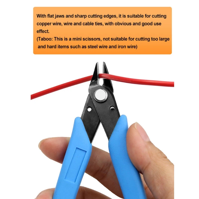 Diagonal Cutting Pliers High Carbon Steel Jaw TPE handle Side Lightweight Cutting Nippers for 3D Printer