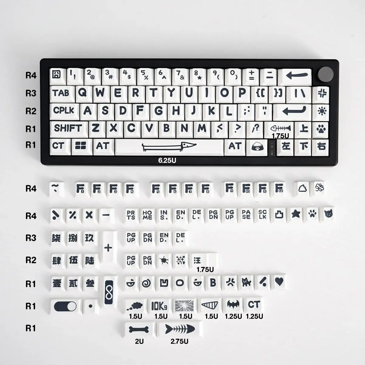 

Theme Large Characters Keycaps For MX Switch Mechanical Keyboard PBT Cherry Profile Keycaps