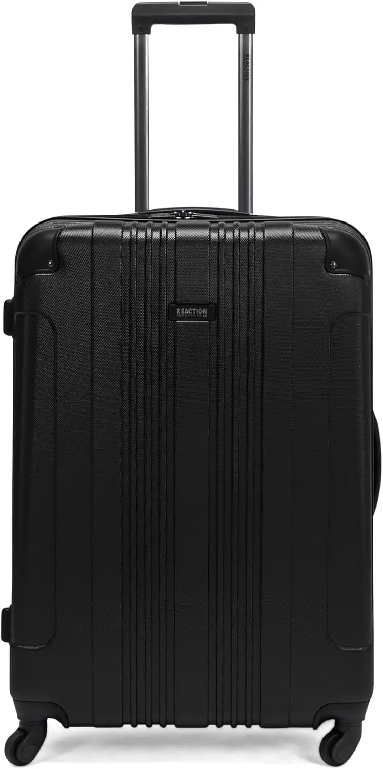 

Lightweight Hardshell 4-Wheel Spinner Checked Luggage, Midnight Black, 28-Inch