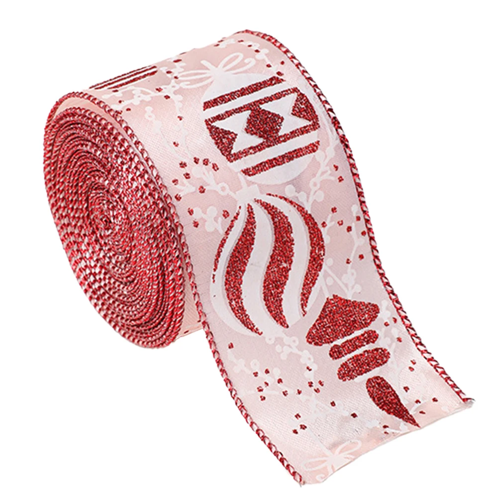 Christmas Ribbon for Wrapping Bow Making Wreath Crafting and Holiday Decorations for DIY Projects and Seasonal Celebrations