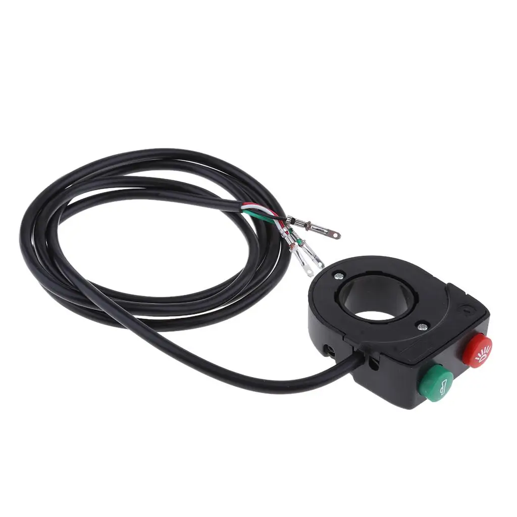 Handlebar Integrated on Off Headlight Horn Button Switch Motorcycle Electric Starter Control for E Bike