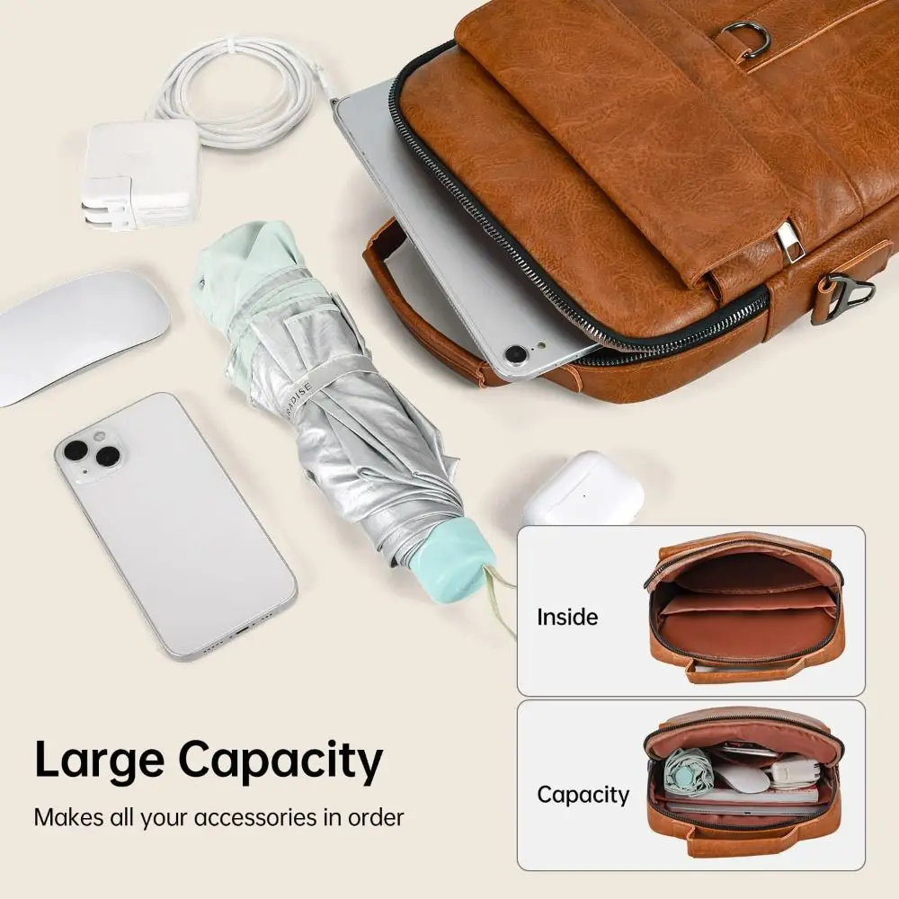 

Универсальный чехол для планшета 10-14,1 дюйма, регулируемый чехол для ноутбука из искусственной кожи, водонепроницаемый чехол с плечевым ремнем, чехол для переноски