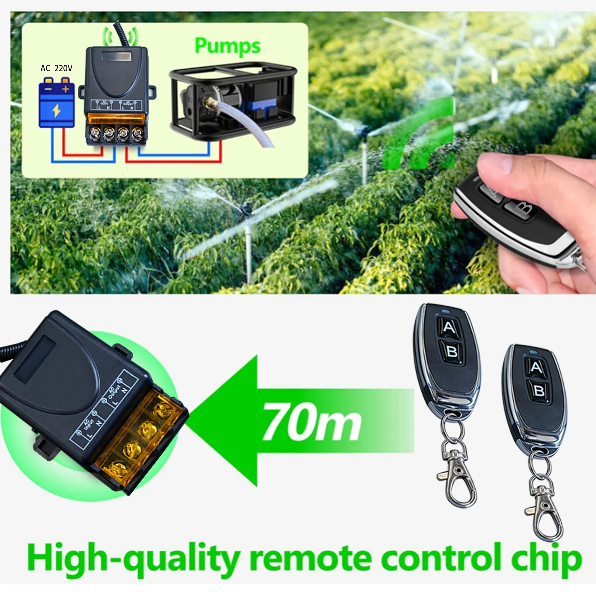 Multi‑Pack AC 220V 433MHz Single Channel Wireless Remote Control Switch ON‑OFF Remote For Home Lighting Water Pump