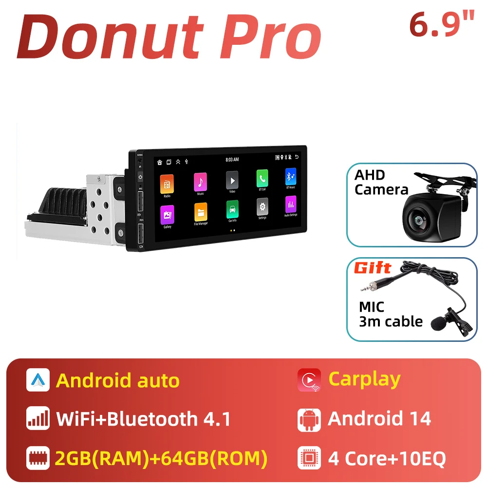 1 Din Carplay Scherm Voor Citroen C3 Picasso Tendance 2009-2017 1din Android Radio Stereo Auto Multimedia Head Unit Autoradio Gps