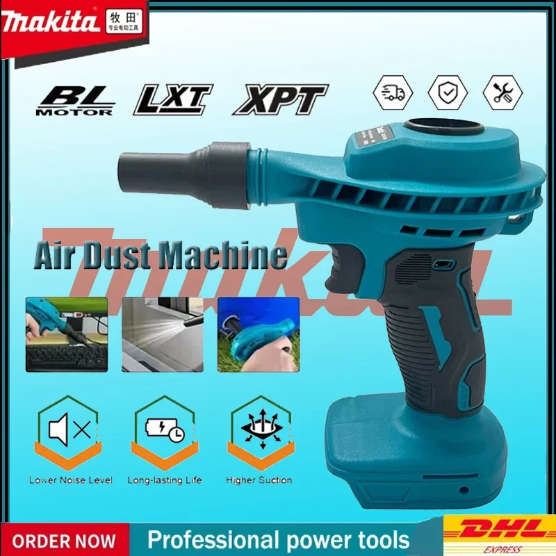 

Makita 2-in-1 Cordless Air Dust Machine Rechargeable Vacuum Clean Inflator Computer Cleaning Power Tool for 18V Battery