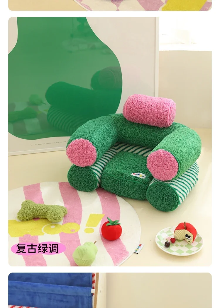 Water pipe pet sofa antibacterial deodorizing open sleeping pad dog cushion removable and washable cat kennel kennel