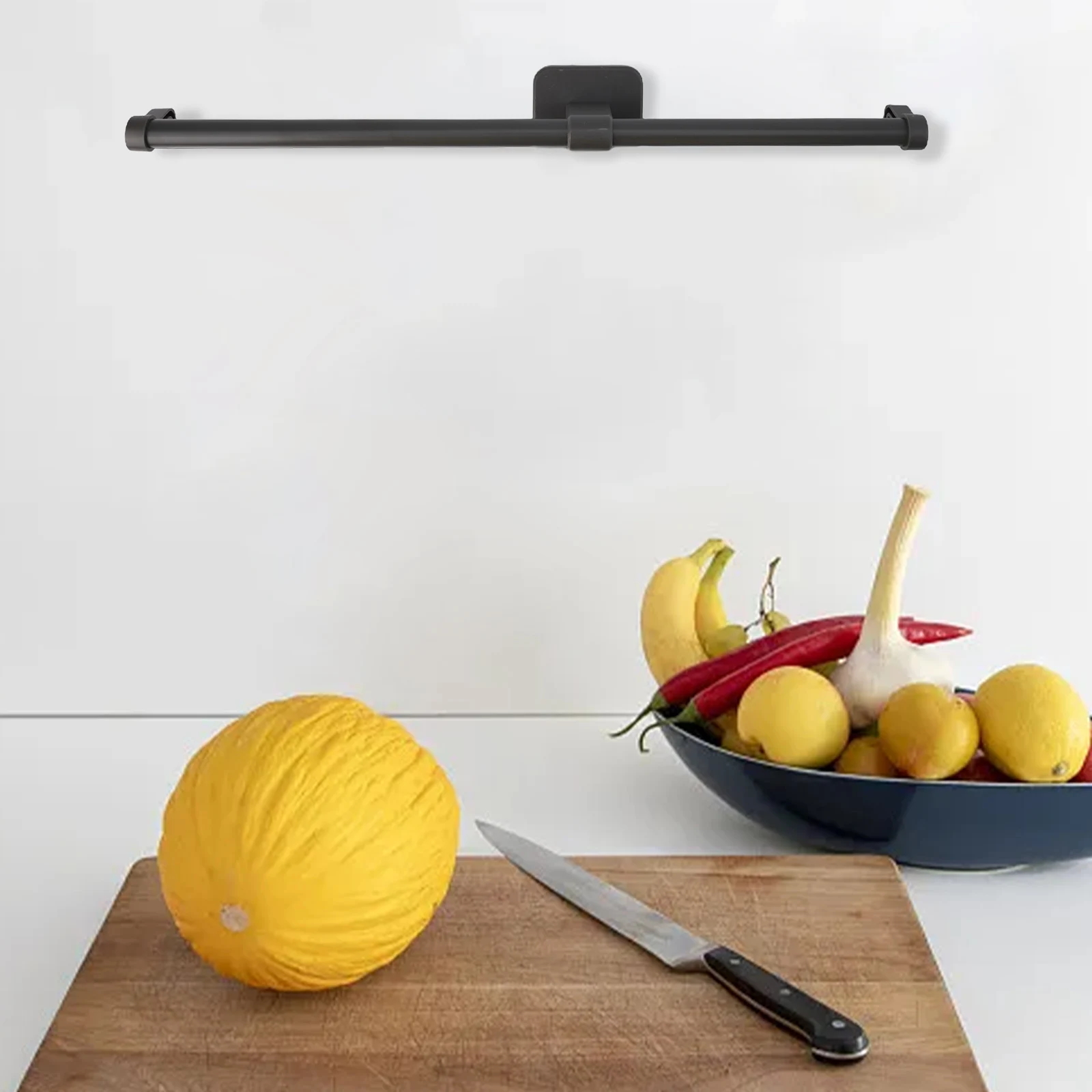 Bathroom Decor Self-adhesive Towel Hanger 30cm Long-lasting Durability Aluminium ABS Material Corrosion-resistant