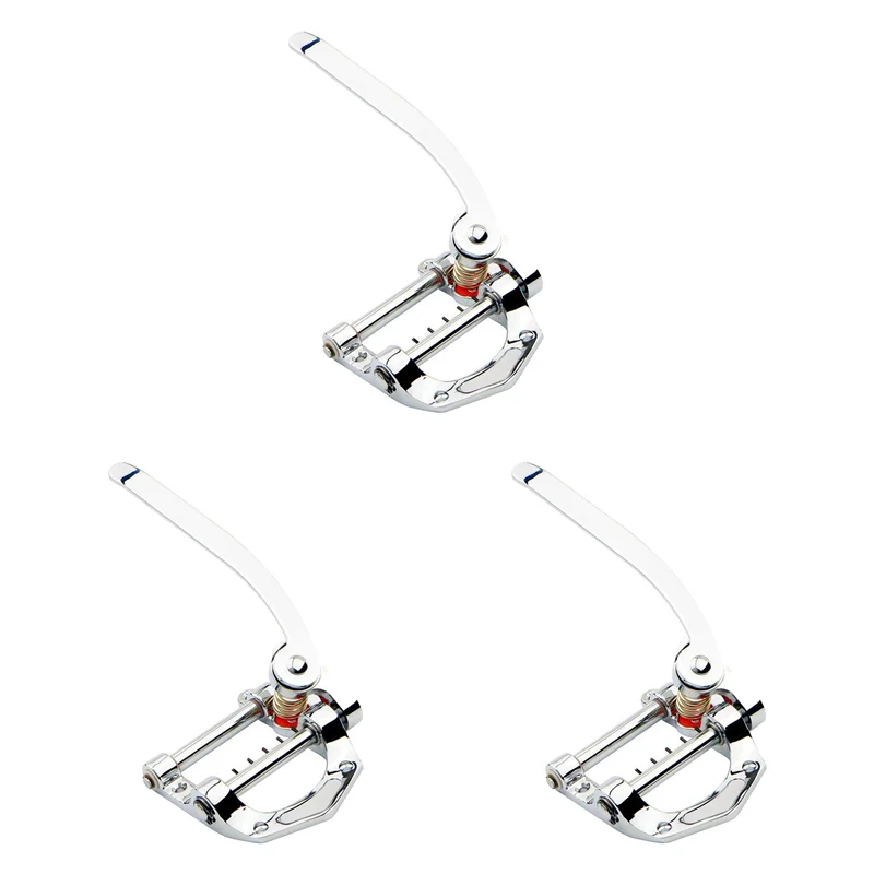 

ABHT-3X Guitar Vibrato Tailpiece Tremolo Flat Top Body Tremolo Unit Vibrato Bridge For Tele, SG, LP, Electric Guitars(Silver)