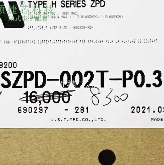 

100 шт. разъем SZPD-002T-P0.3, калибр провода 24-28AWG, новый оригинальный