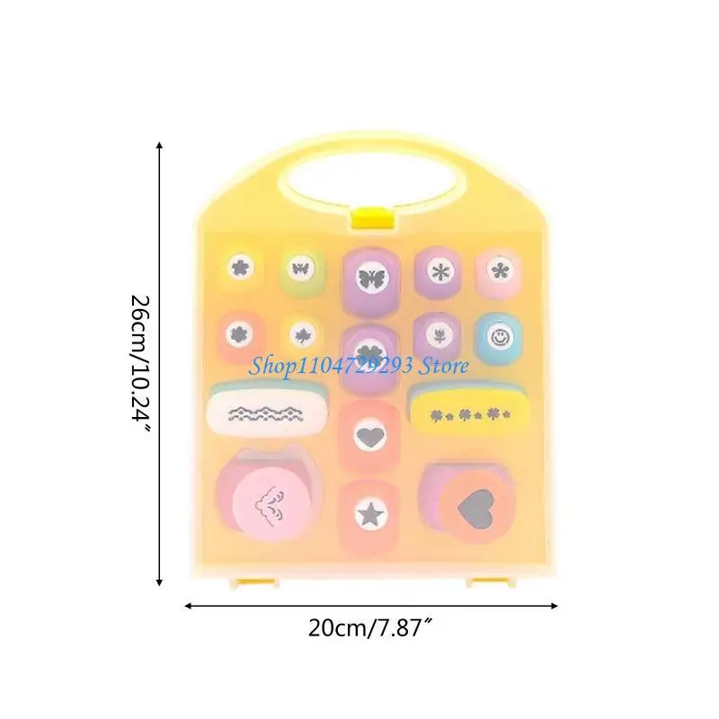 Y2GD 16PCS Mini Hole Punchers para Kid Card Fazendo Diy