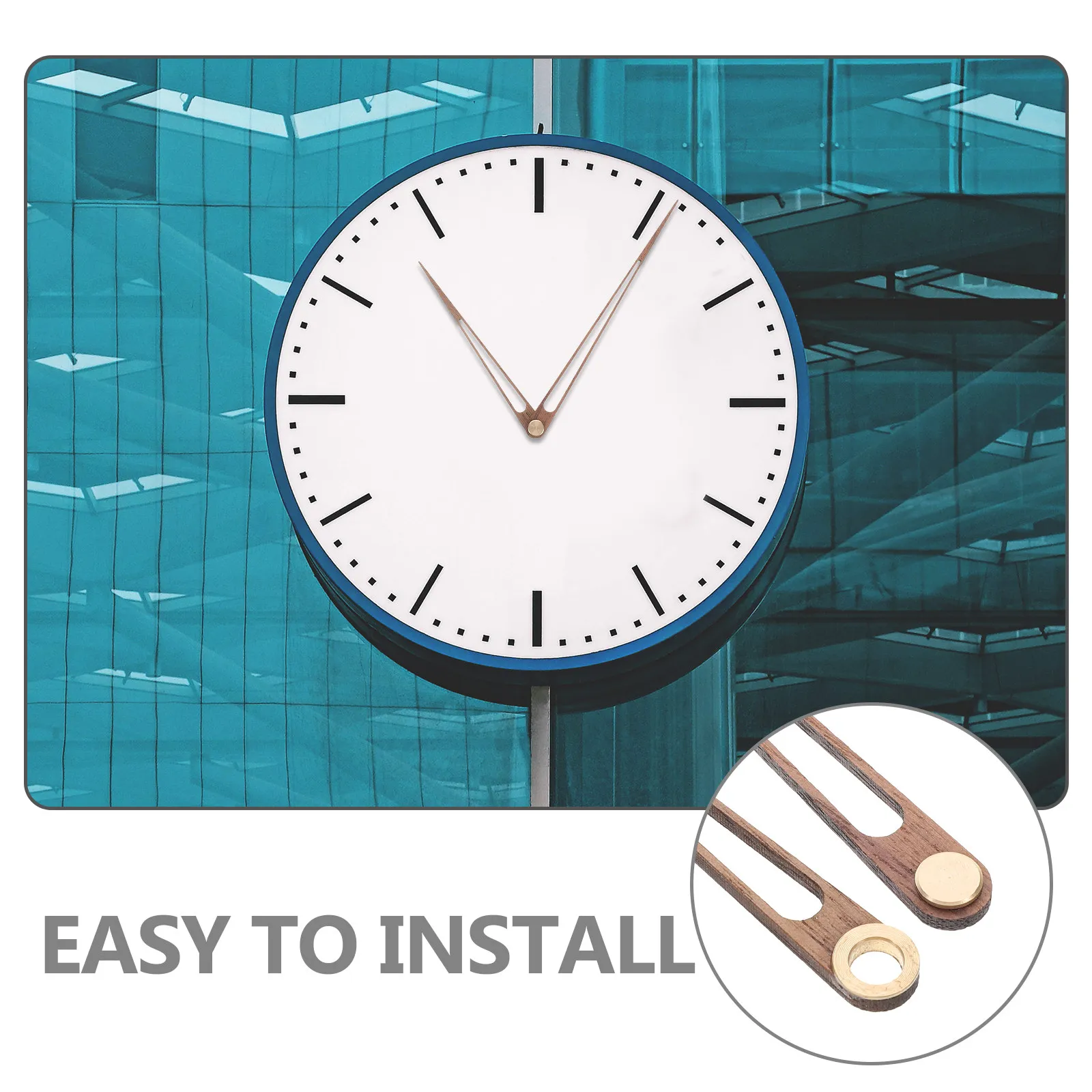 5 Sets Wooden Clock Hands for 12 Inch Clocks Brown Walnut DIY Repair Kit Brass Sleeve Long Shaft Mechanism Tools