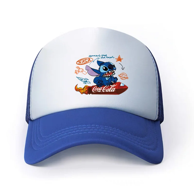 Kids Teen Cap Anime Stitch Print Boys Girls 6-15Y Visor Hat Sports Baseball Cap 58CM Beautiful Girls Charming Kawaii Casual Hat