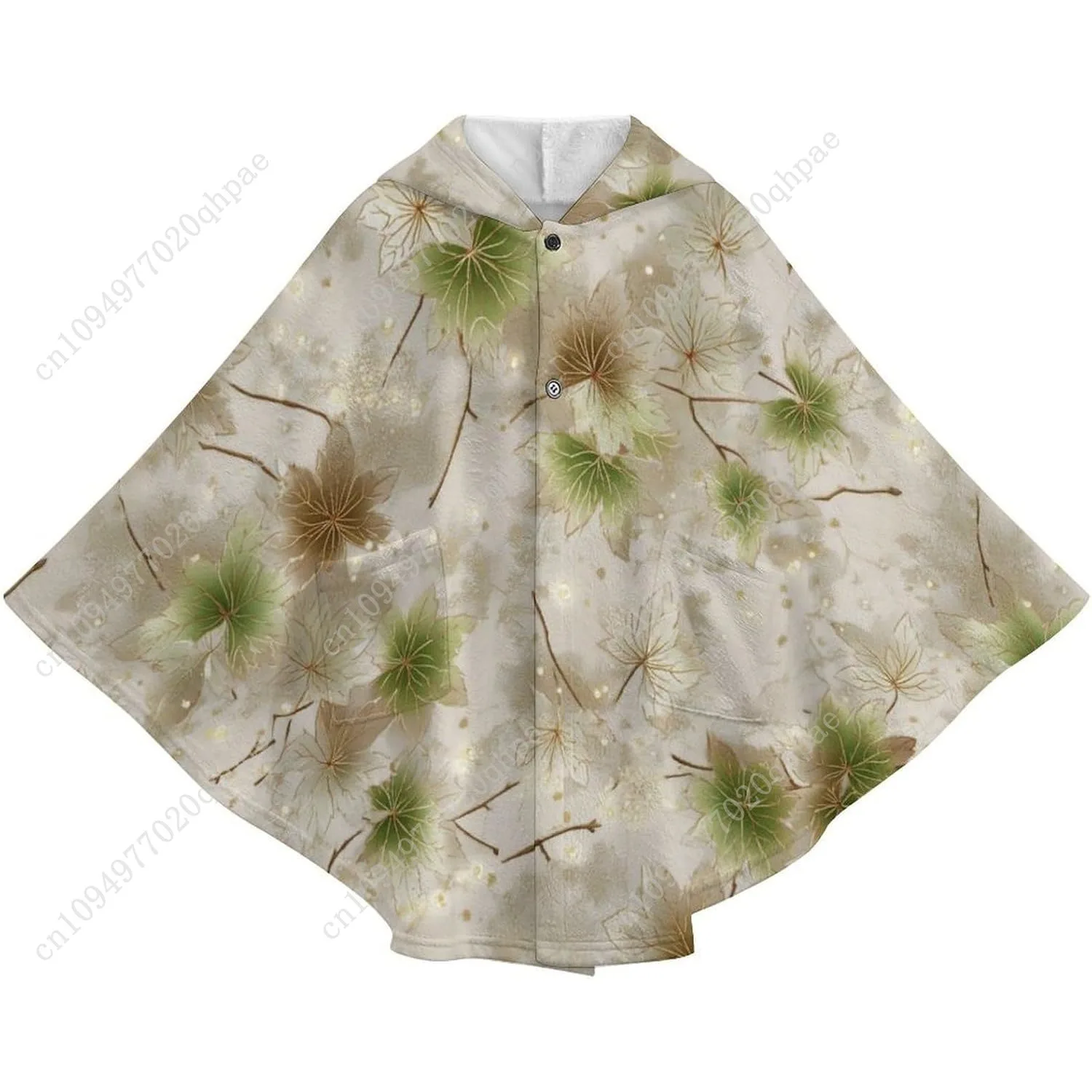 Уютный фланелевой свитер-одеяло, винтажная толстовка большого размера с цветочным принтом и карманами для детей и подростков