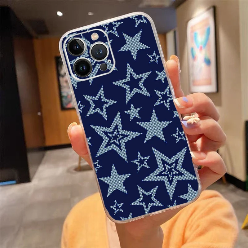 

Phone Case Carcasa Funda For iPhone 17 Pro Max Air 16 15 14 13 Pro Max 15 16 Pro 15Plus Star Art Case