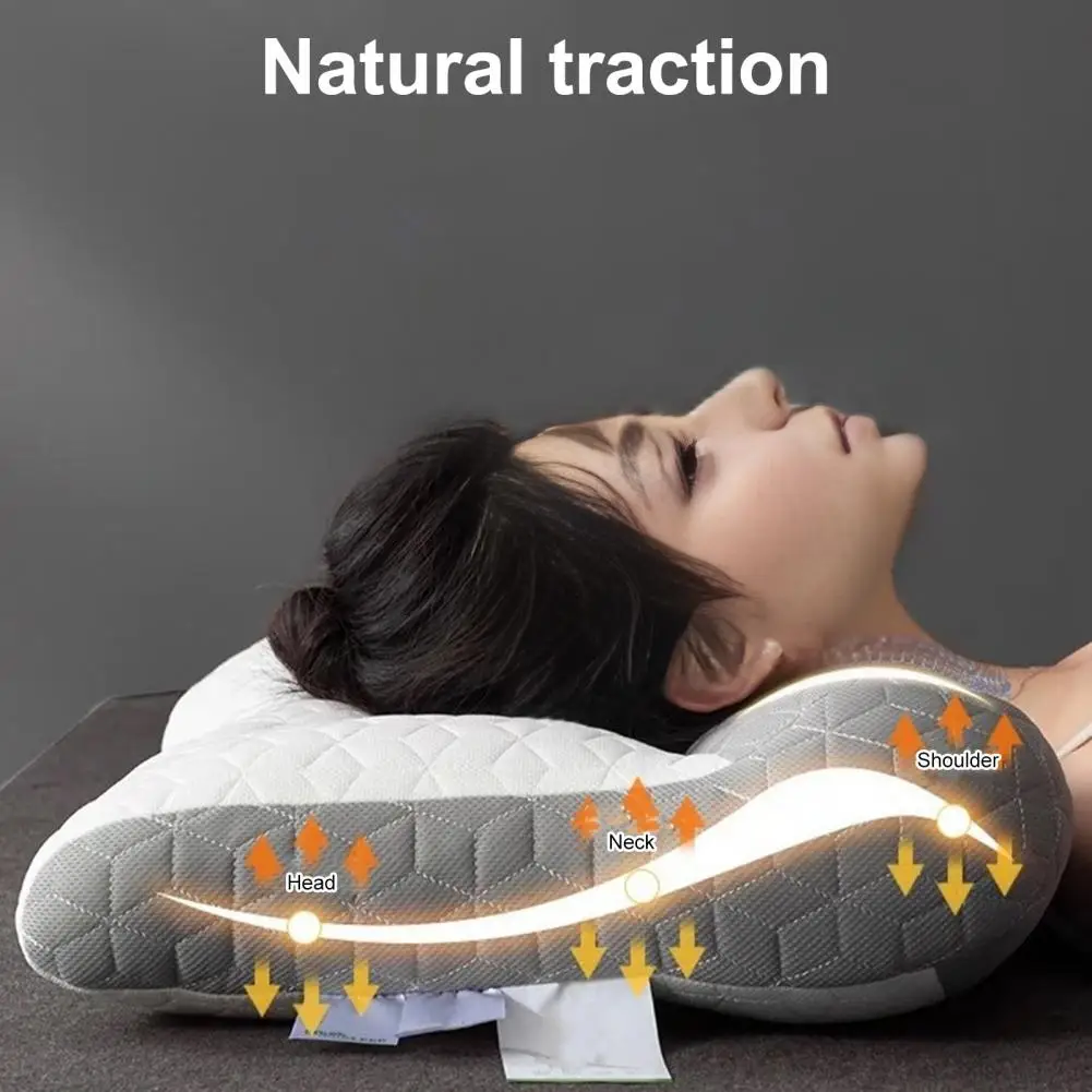 

Slow Rebound Cotton Pillow Pressure Points Relief Pillow Memory Foam Neck Pillow for Pain Relief Sleep for Painless for Neck