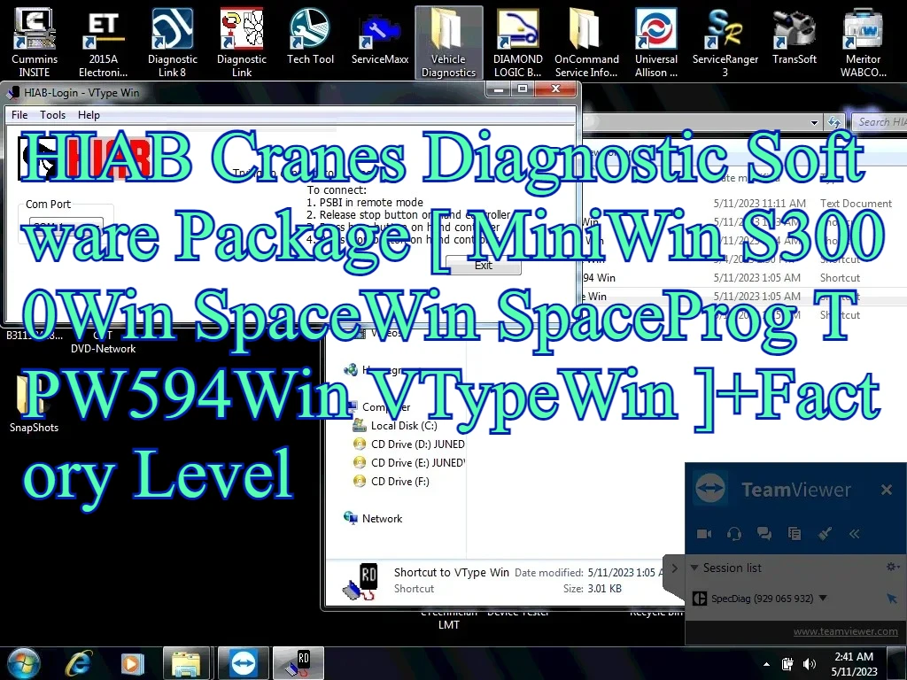 EPC-SOFTWARE HIAB Cranes Diagnostic Software  [ MiniWin S3000Win SpaceWin SpaceProg TPW594Win VTypeWin ]+Factory Level+Mult PCs
