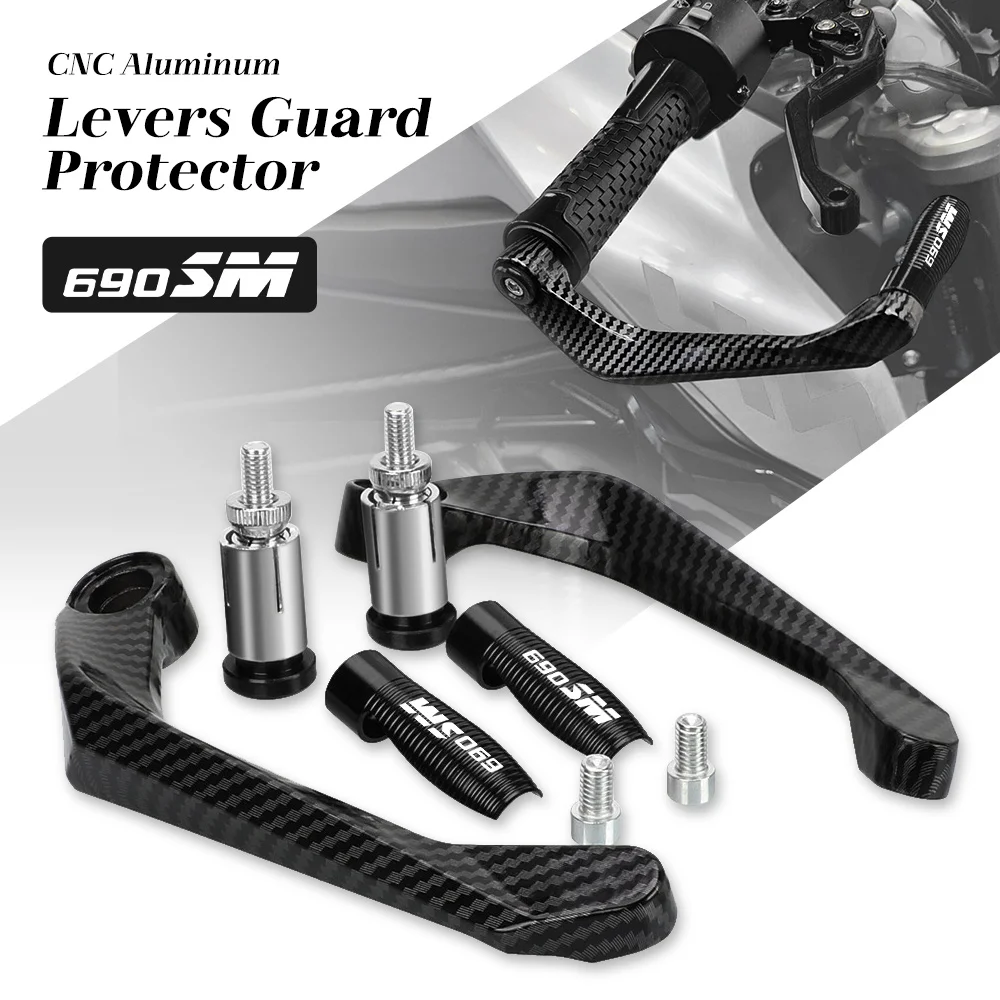 For 690SM 690SMC  690 SM SMC SMCR 2007-2024 Motorcycle Handlebar Grips Guards Brake Clutch Levers Handle Bar Protector Guard