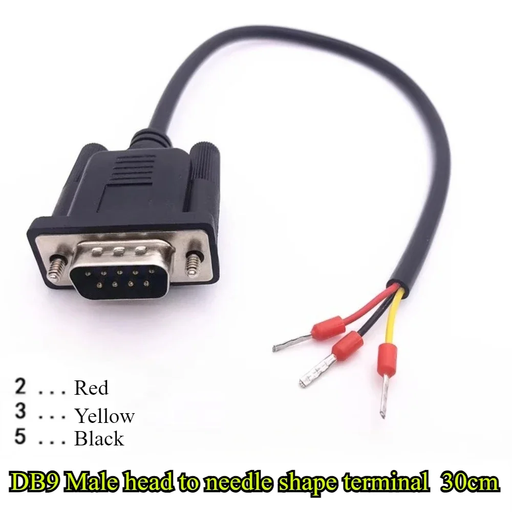 1/3/5 قطعة/الوحدة DB9 ذكر رئيس إلى XH2.54/PH2.0/DuPont 2.54 مللي متر/رأس واحد 3P كابل RS232 محطة سلك DB9 كابل تسلسلي طول 30 سنتيمتر