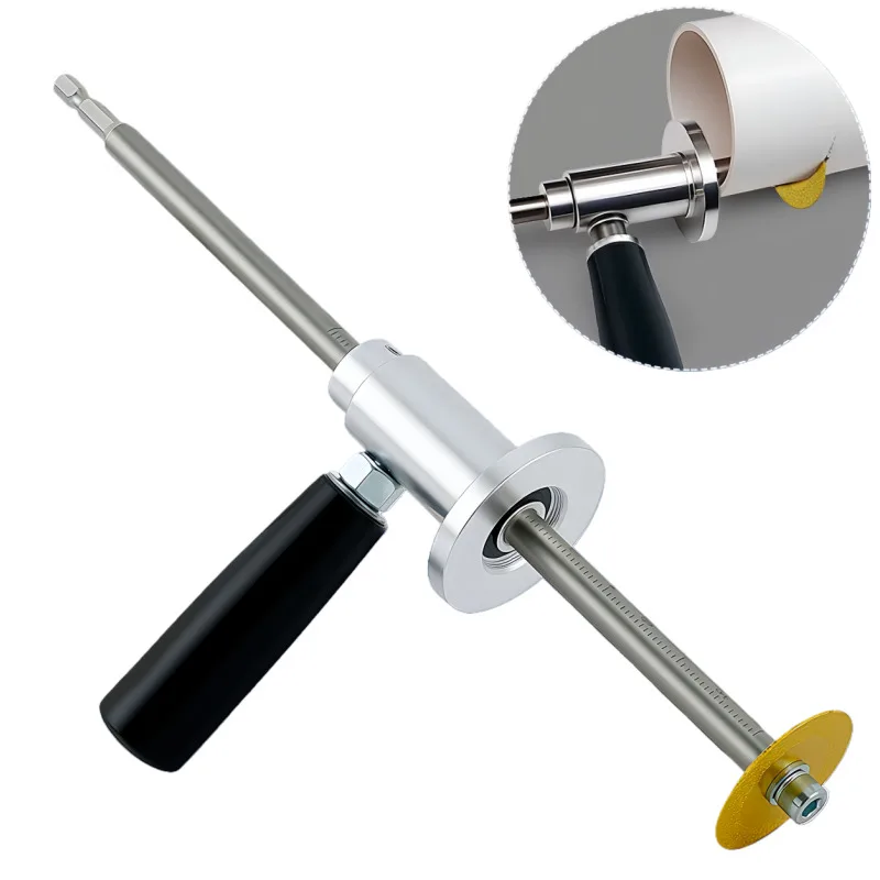 

Inside Pipe Cutter Tool with Diamond Saw Blade，Adjustable Guide Rod for PVC, Tile, Wood, Ceramic, Max 7 Inch Cutting Depth