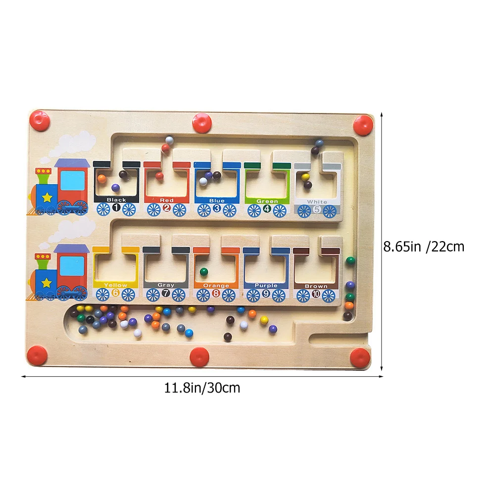 Planche de comptage de Train magnétique en bois, Puzzle de correspondance des couleurs pour enfants, reconnaissance des nombres et Coordination, construction de compétences