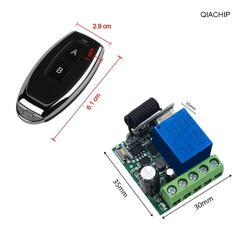 433Mhz DC 12V 5V-60V 1CH Universal Wireless Remote Control Switch Relay Receiver Module RF Transmitter 433Mhz Remote Control