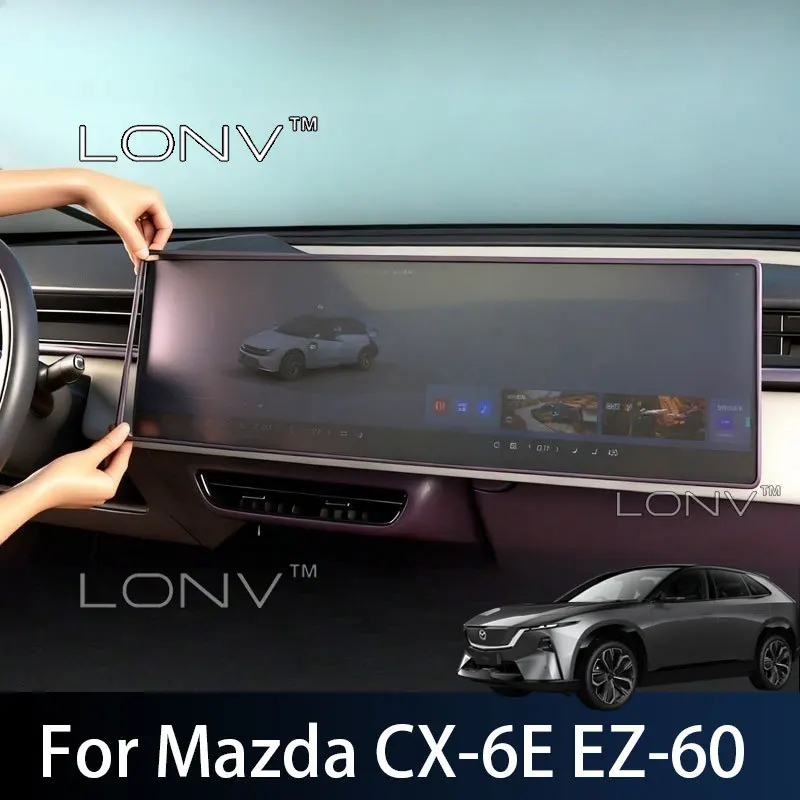 Für Mazda CX-6E EZ-60 2026 2025 Auto-Navigationsbildschirm-Schutzabdeckung aus Silikon, Mittelkonsolen-Bildschirmabdeckungsstreifen-Zubehör