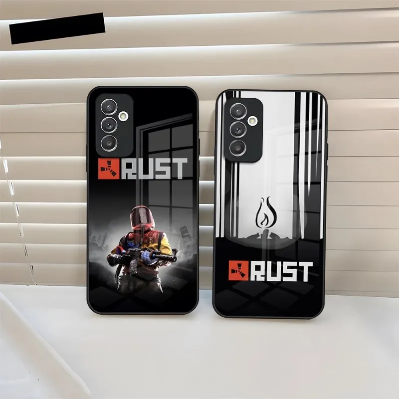 RUST Game Phone Case Tempered Glass For Samsung A34 A52 A14 A54 A51 A22 A32 A72 S22 S23 Ultra Note 20 10 Pro Plus Coque