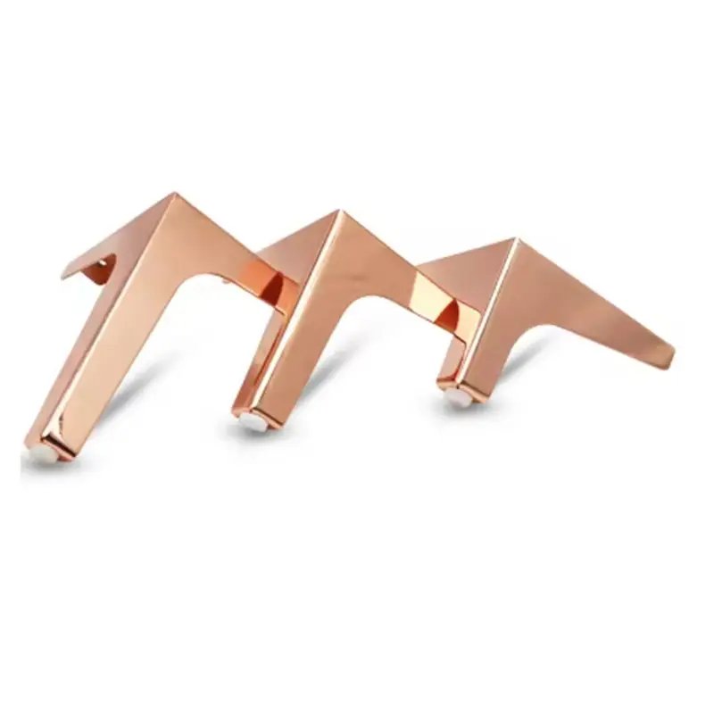 AF90-4Pcs Modern Furniture Legs Metal Gold Black Sofa Feet For Table Bed Chair Desk Support Furniture Hardware