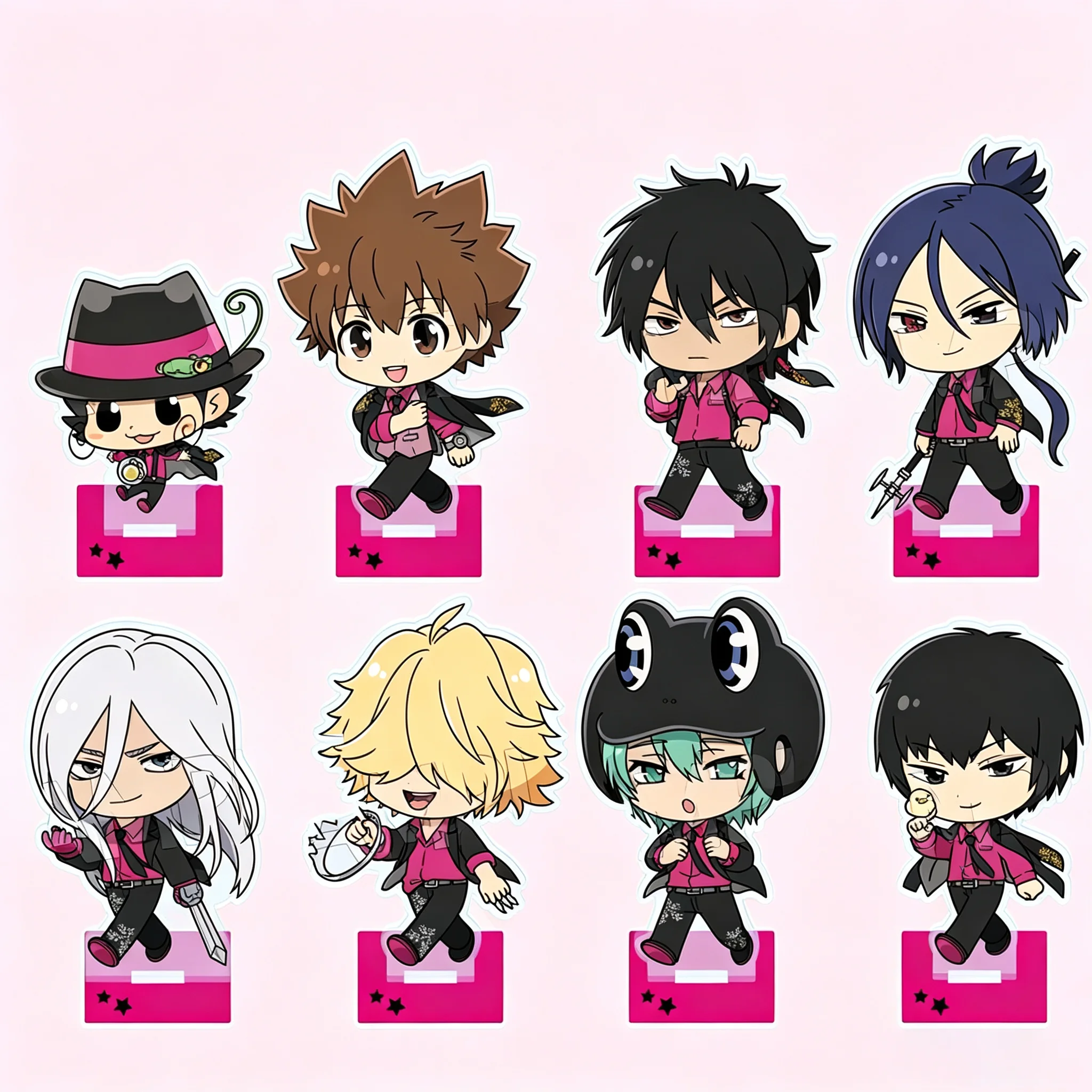 Katekyo Hitman Reborn Acrylic Standee Keychain Reborn Tsunayoshi Sawada Hayato Gokudera Kyoya Hibari Anime Figure Desk Decor