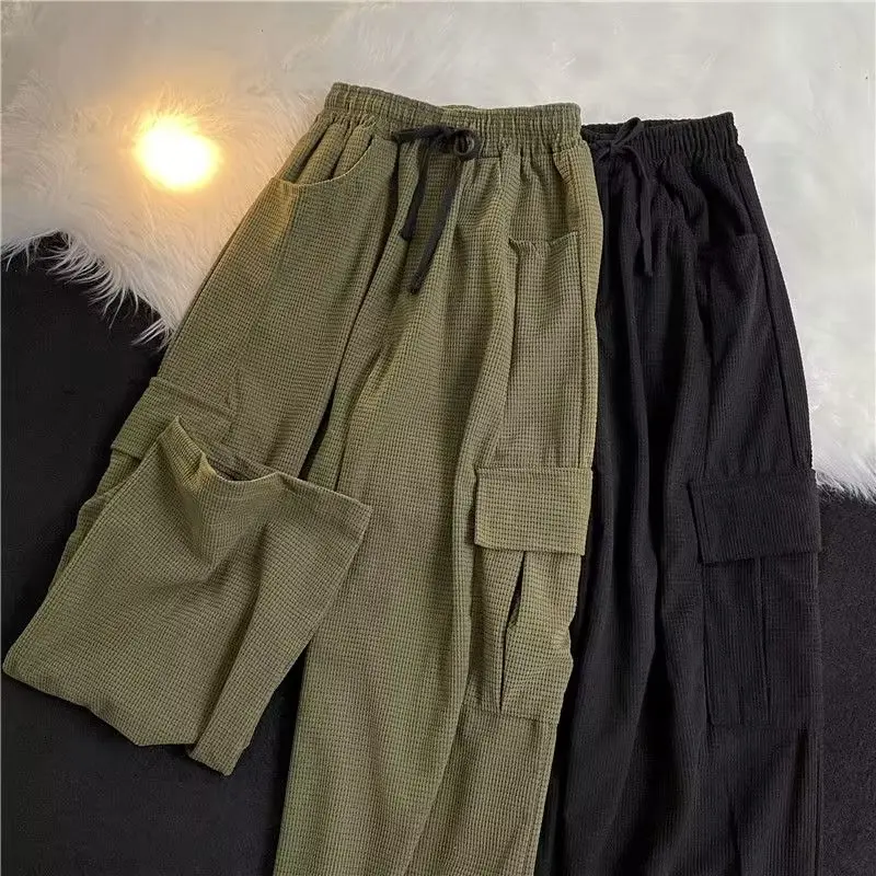 

Military Tooling Pants Men;s Autumn and Winter Loose Plus Size Ins Tide Brand French Sports Straight Casual Pants