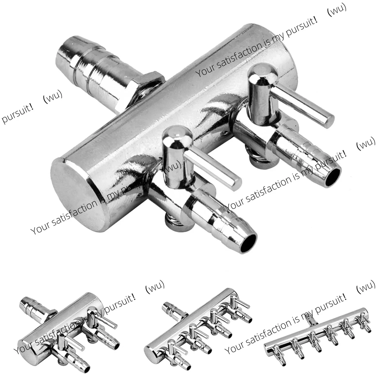 Aquarium Air Flow Valve Stainless Steel Aquarium Fish Tank Air Flow 8mm Turn to 4mm Splitter Control Valve