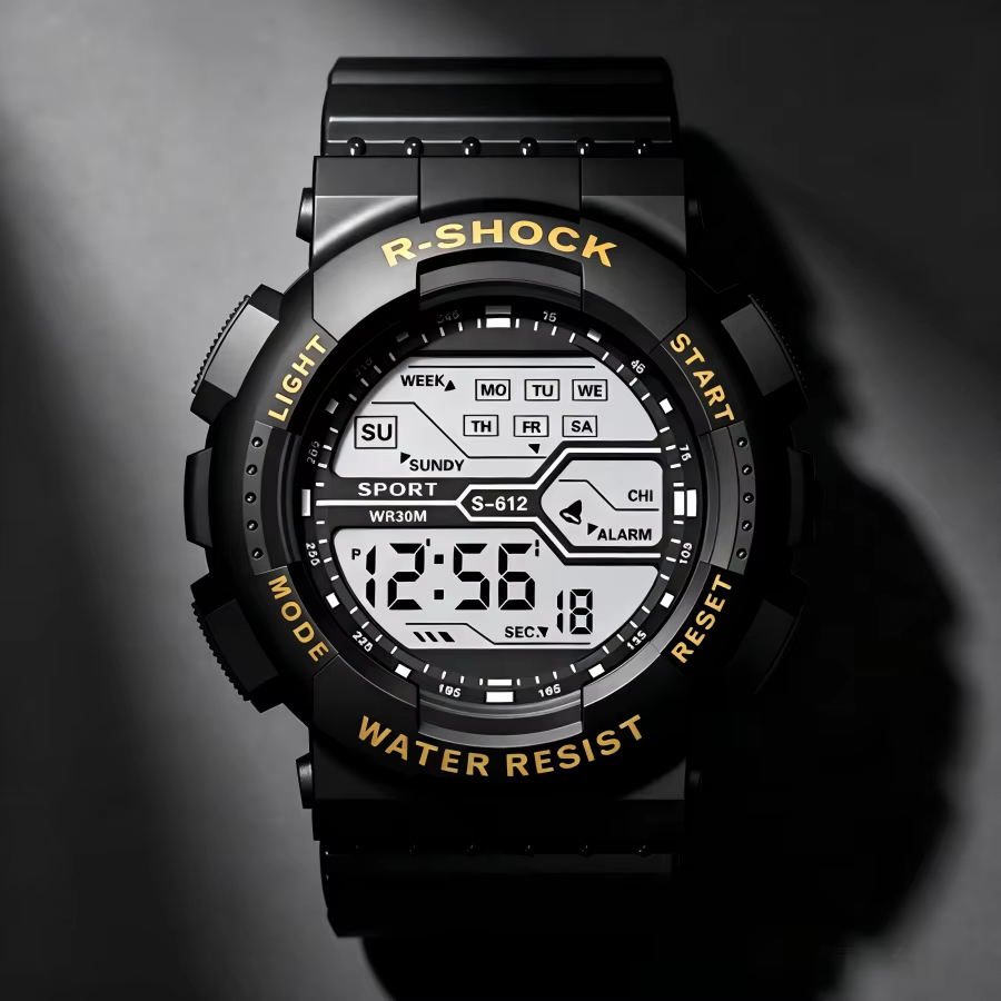 Alternative view of Reloj deportivo MAYZHISU para hombre, reloj electrónico multifunción para exteriores, relojes de pulsera digitales LED militares para niños y estudiantes, reloj para hombre
