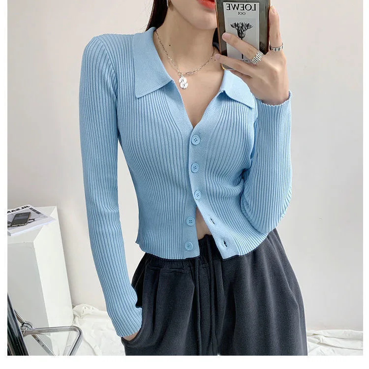 

Slim Fit V-Ne Base Layer Sweater Lapel Sexy Boting Knitted Top Street Sle Long Sve ort Length Bodycon Design