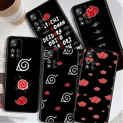 N-NARUTO Anime Phone Case For Xiaomi Redmi Note 9 10 11 12 13 T S E Pro Max Plus 4G 5G Black Cover Funda Soft Silicone Capa