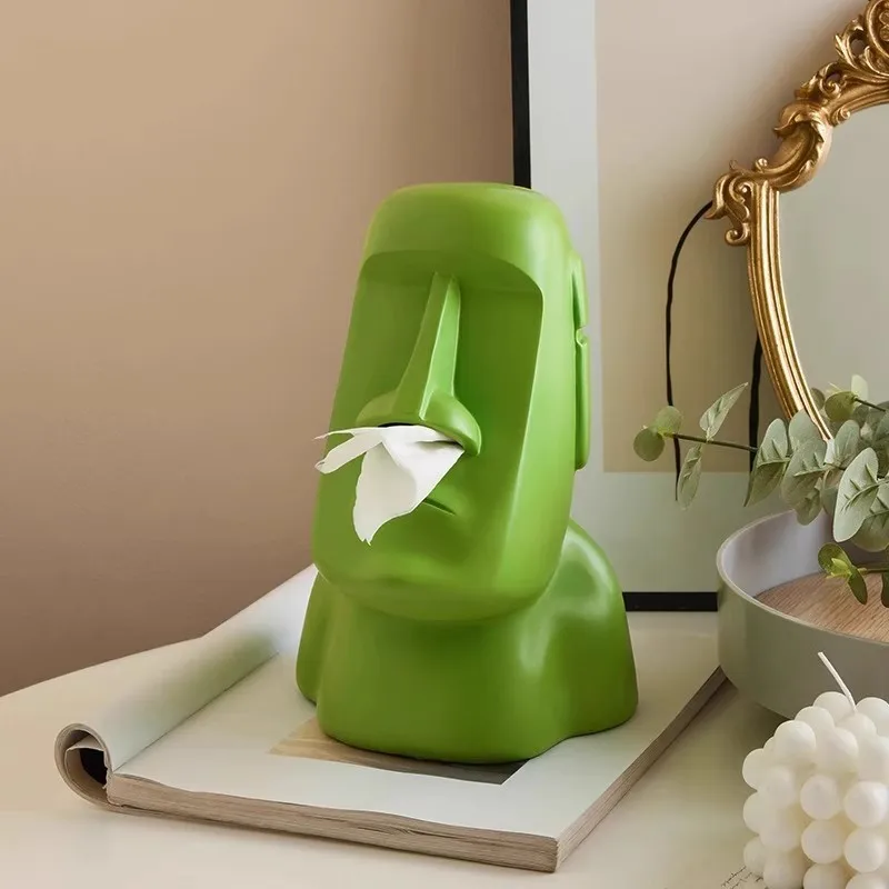 

Creative Stone Statue Tissue Box Cover-Luxury Living Room Decor, Multi-Functional Paper Dispenser, High-End Home Decoration Gift