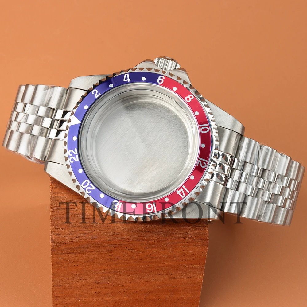 

39.5mm Watch Case round Sapphire Glass Stainless Steel Bracelet For SUB GMT Seiko NH35 NH36 Automatic Movement Vintage NH35 Case