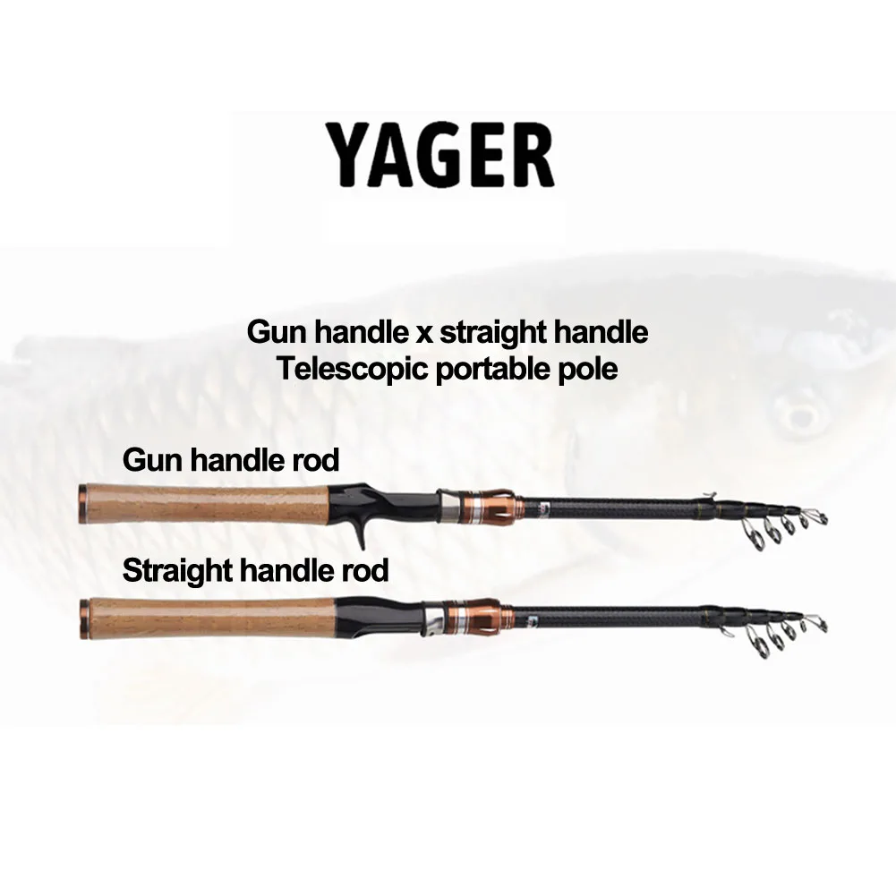 

1pc Fishing Rod 1.8m/2.1m Telescopic Carbon Fiber Oak Short Section Fishing Rod M Tunes Bait Weight 5-30g Fishing Poles Tools